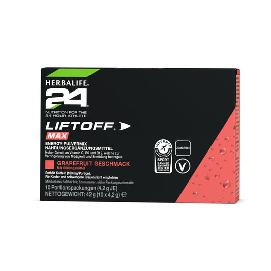 H24 LiftOff Max Grapefruit Geschmack 10 Portionspackungen